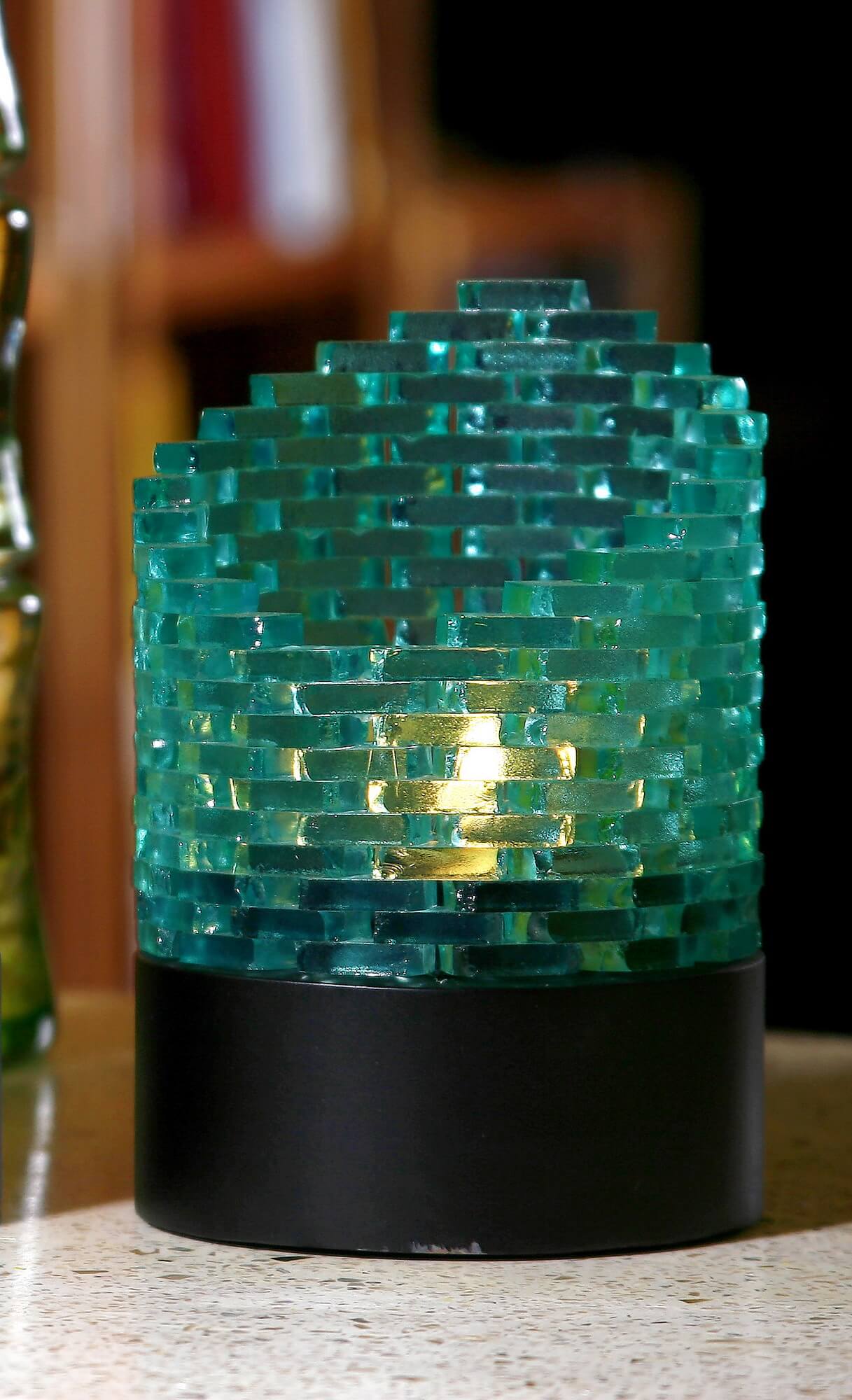 Glass Chips Candle Holder