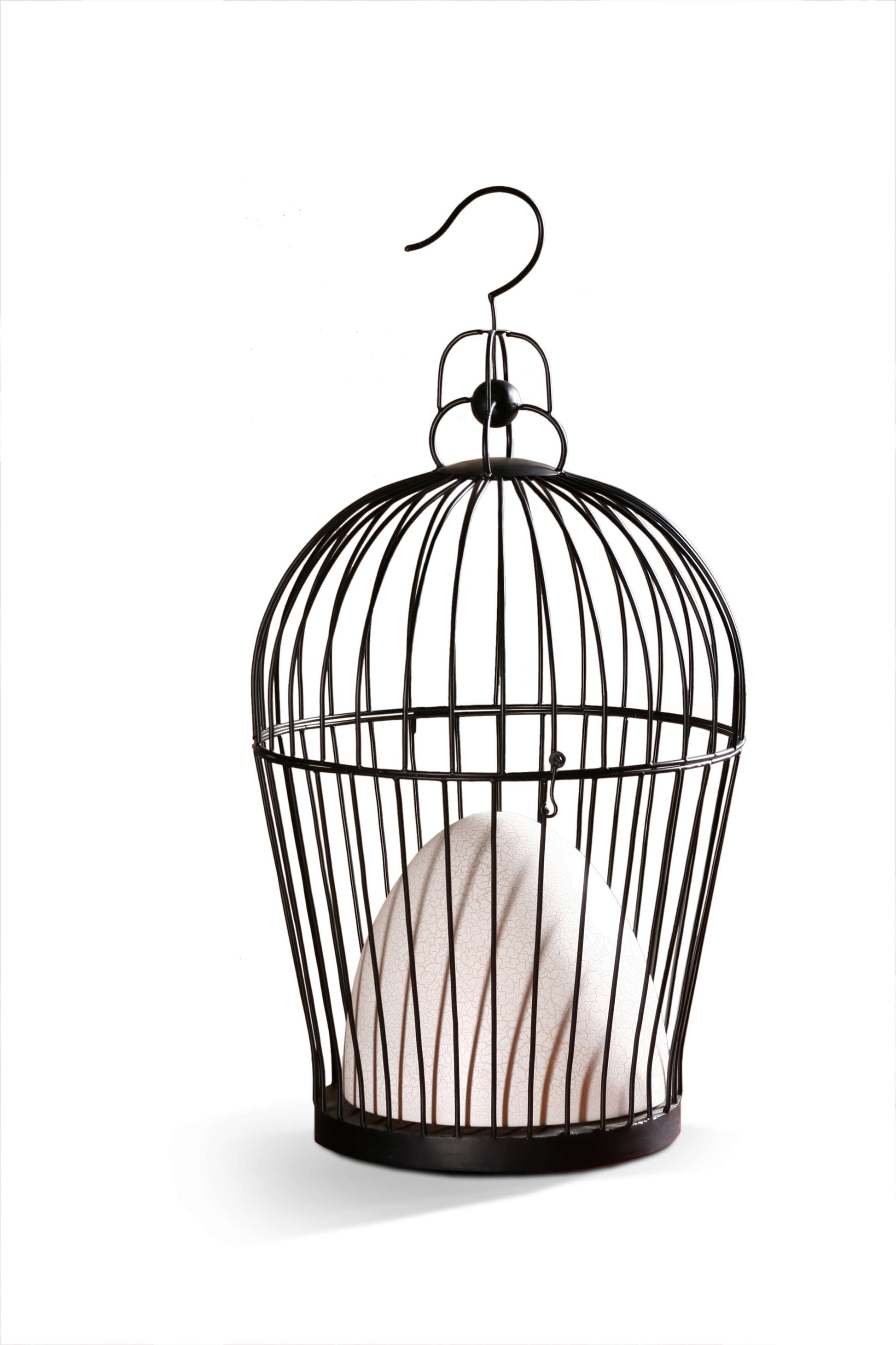 Iron Bird Cage Lamp Without Electric Cable - Small