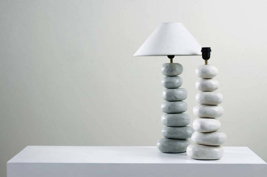 Stone Base Lamp With 7 Stone Without Electric Cable