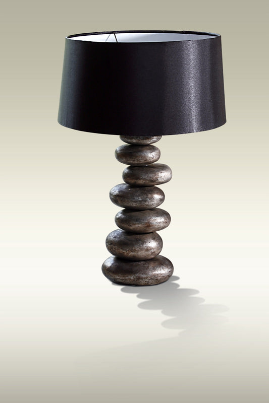 Boho stone lamp Stone Base with 7 stone, handcrafted in Bali