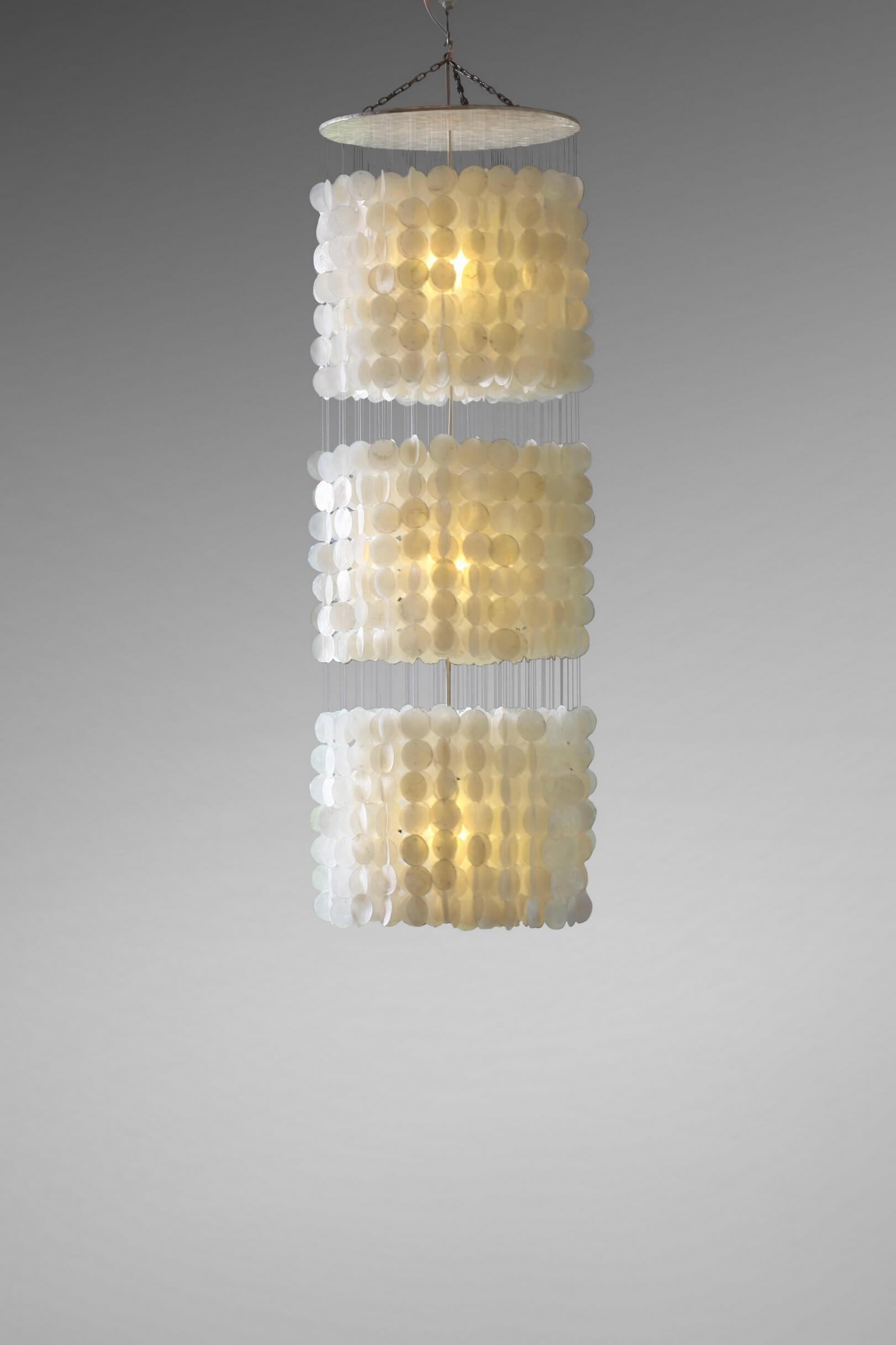 Three Stacking Shell Lamp Without Eletric Cable