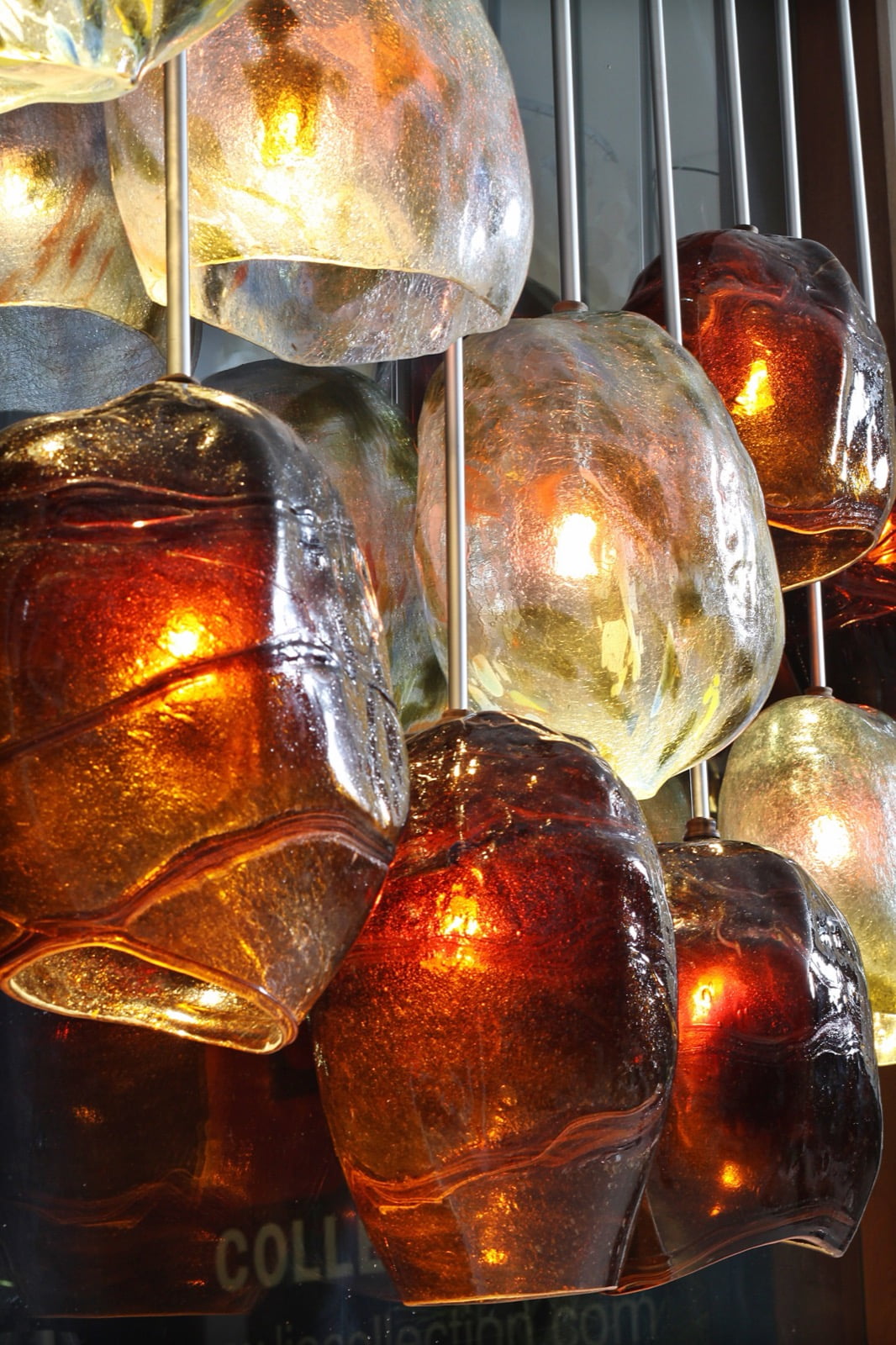 Handmade glass pendant lamp – the Glass, boho decor made in Bali