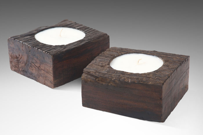 Rail candle in natural materials – handmade boho decor from Bali