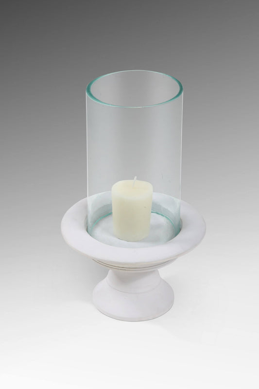 Legian Round White Candle Holder