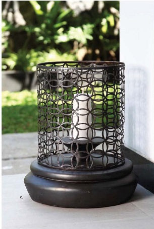 Bronze candle holder – Jogja – boho decor handmade in Bali by BaliSouk