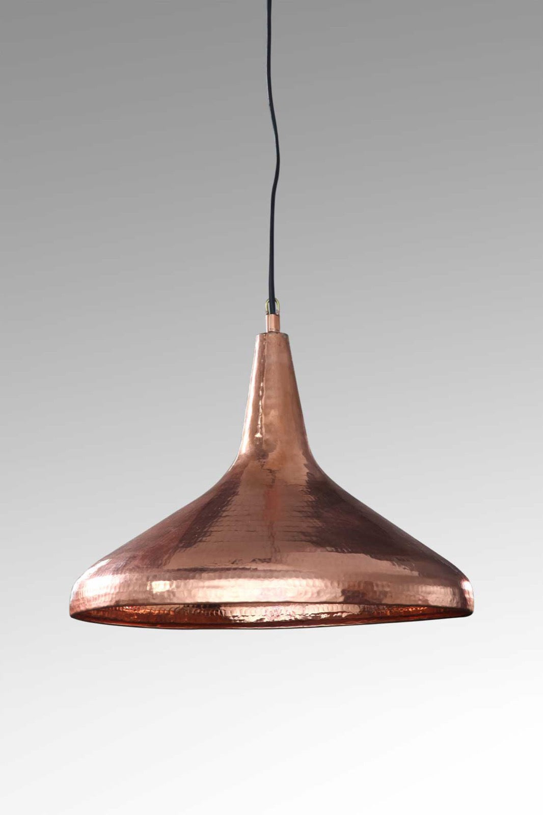 Bronze lamp – Torong Polished Copper – boho decor handmade in Bali by BaliSouk
