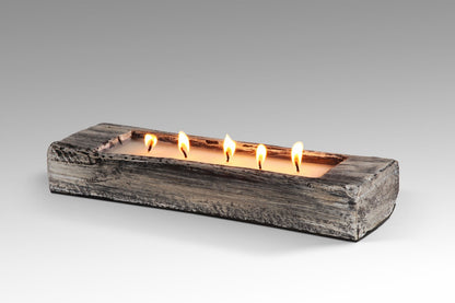 Teak lamp – Straight Block Light – boho decor handmade in Bali by BaliSouk