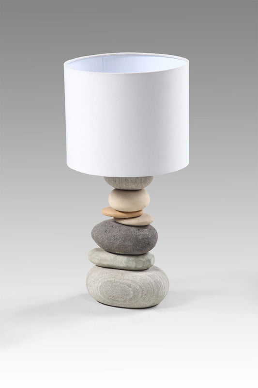 Boho stone table lamp Stone Medium, handcrafted in Bali for the home