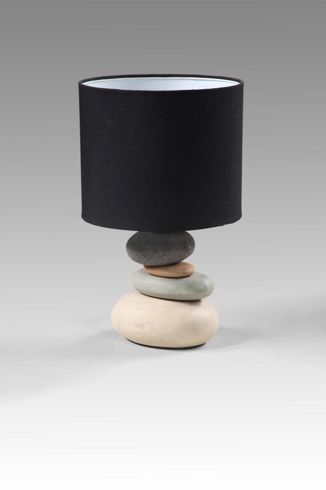 Stone table lamp Stone – boho decor handcrafted in Bali by BaliSouk