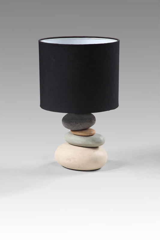 Boho stone table lamp Stone Small, handcrafted in Bali for the home