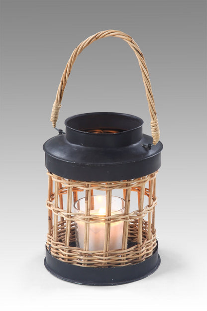 Lantern With Glass Candle Inside - Large