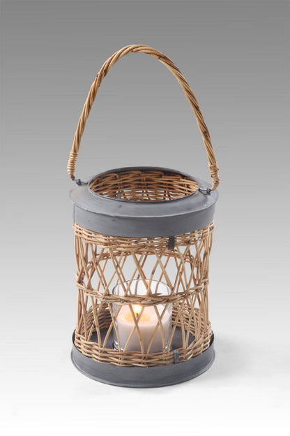 Lantern With Glass Candle Inside - Large