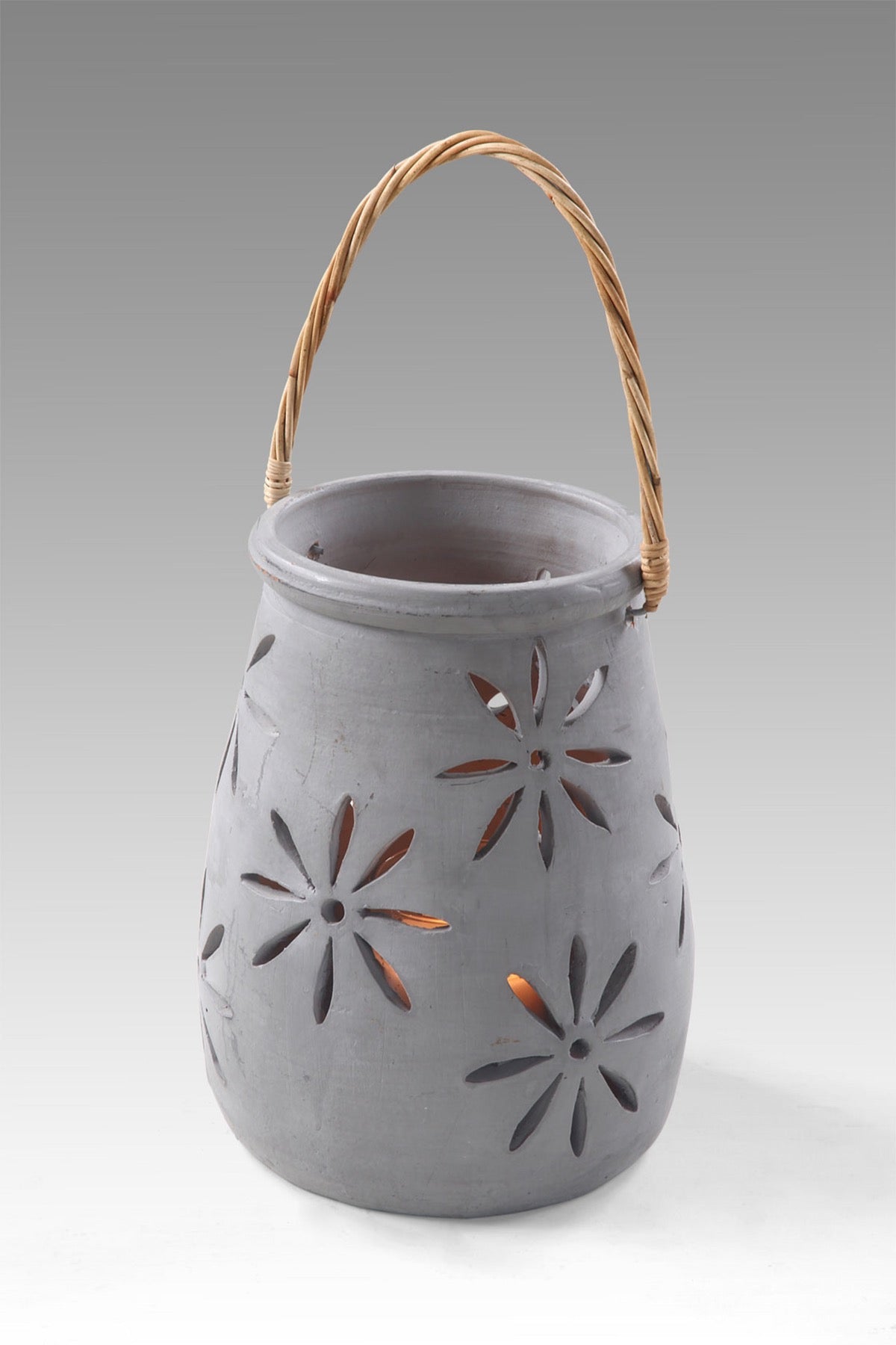 Lantern With Glass Candle Inside