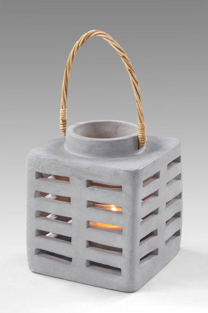 Lantern With Glass Candle Inside