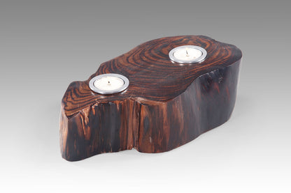 Handcrafted teak candle holder – Candle Holder, boho decor from BaliSouk