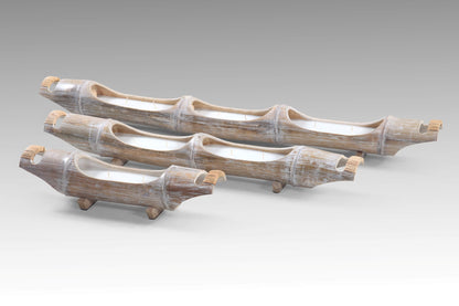 Bamboo Candle Set Of Three