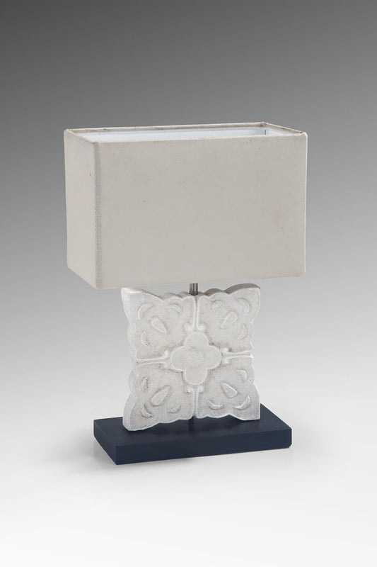 Bali Furniture – Carving Table Lamp With Shade Without Electric Cable