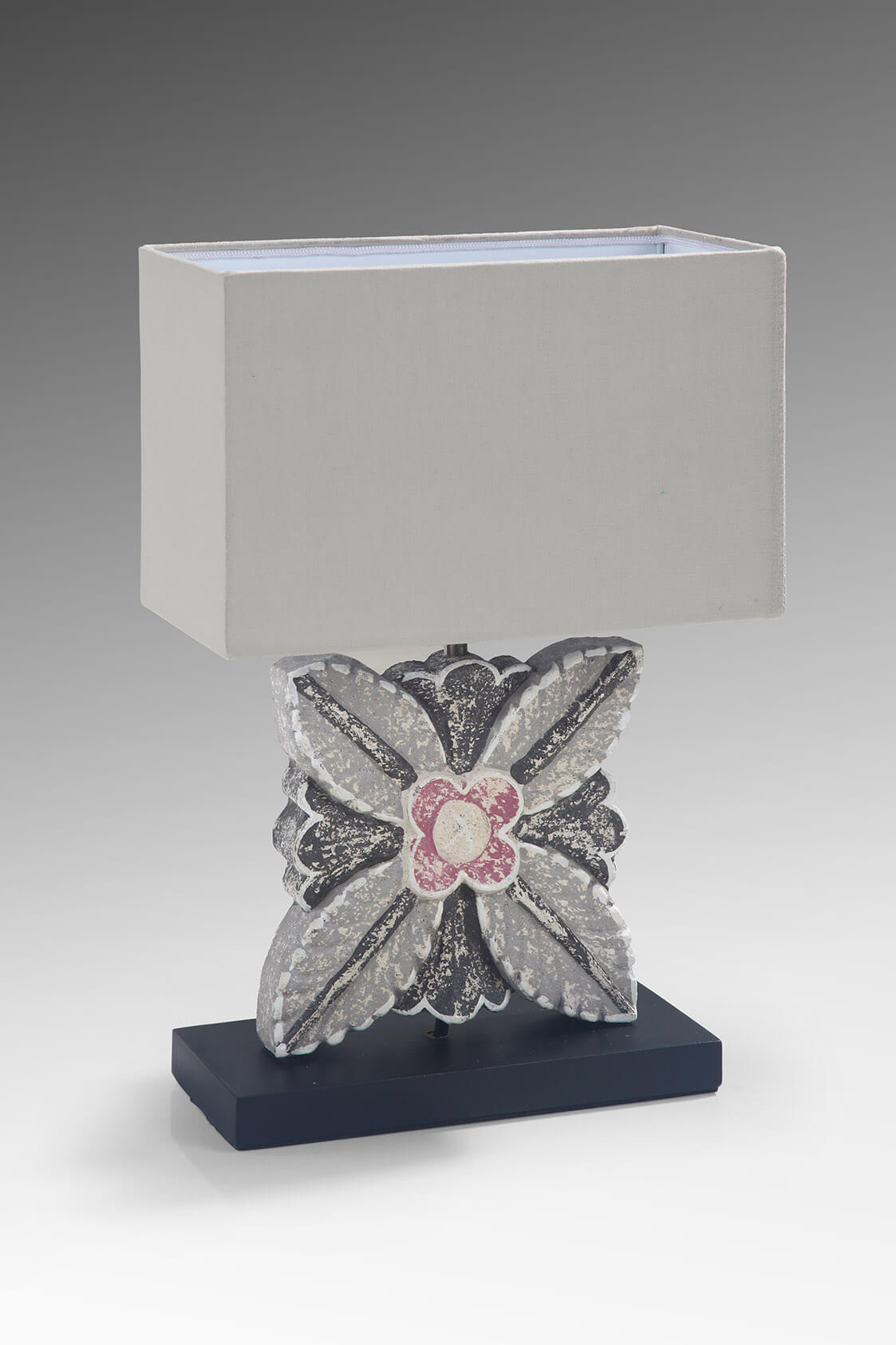 Carving Table Lamp With Shade Without Electric Cable – Set of 2