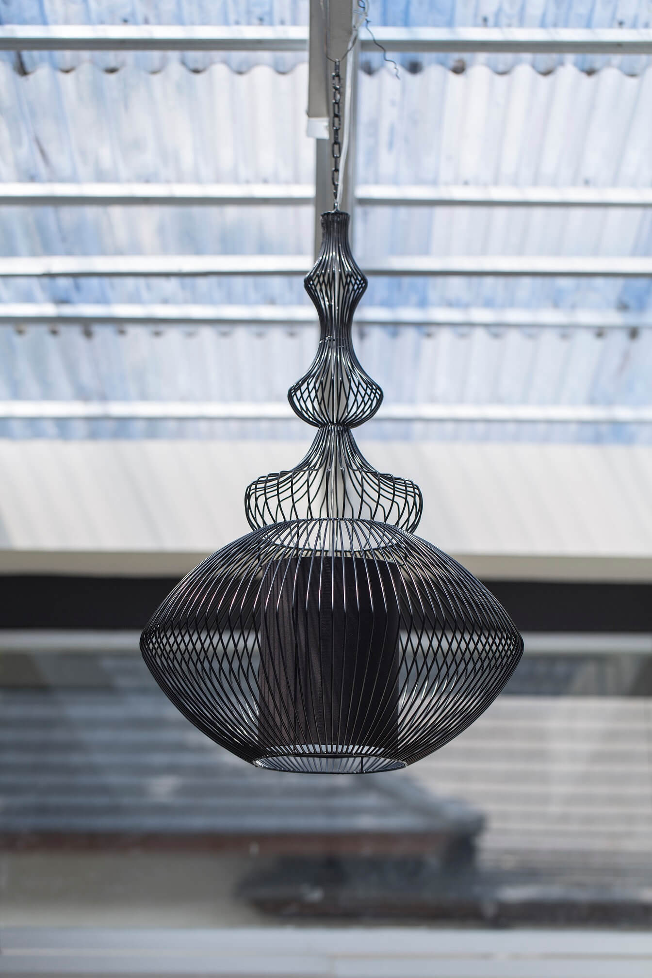 Wire Cage Hanging Lamp Without Electric Cable