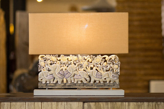 Elephants Table Lamp Without Electric Cable