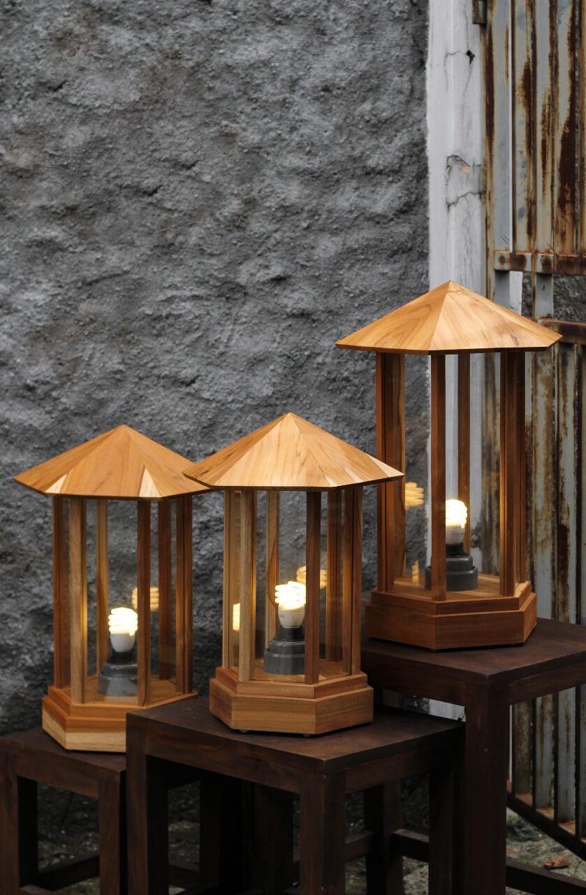 Chaping Lantern Set Of Three Without Electric Cable