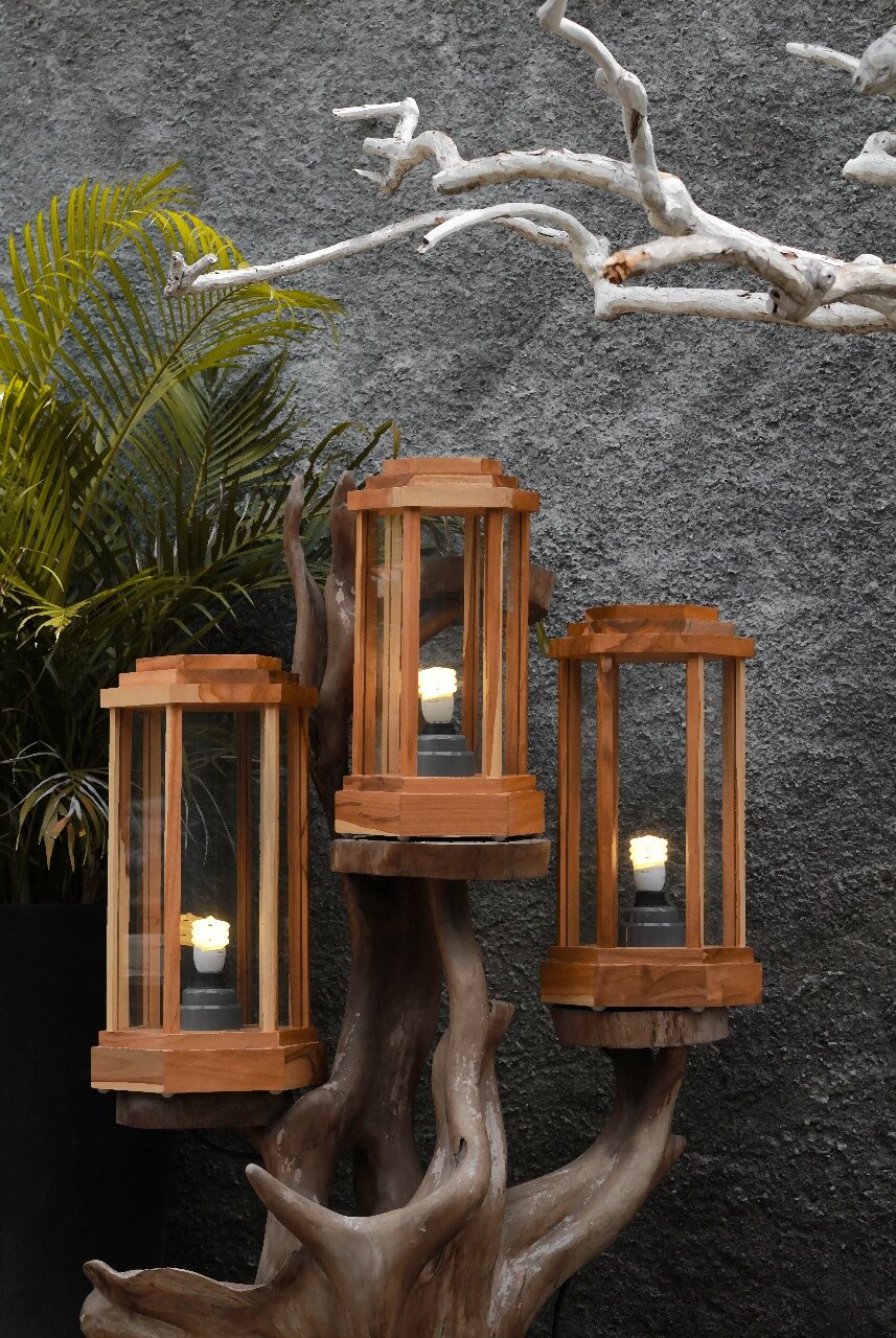 Kamton Lantern Set Of Three Without Electric Cable