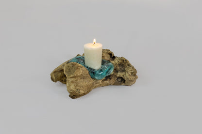 Handcrafted teak candle holder – Candle Holder, boho decor from BaliSouk