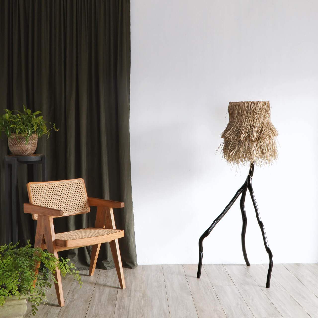 Diaz Standing Lamp With Shade Without Electric Cable