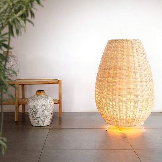 Nice Rattan Standing Lamp Without Electric Cable