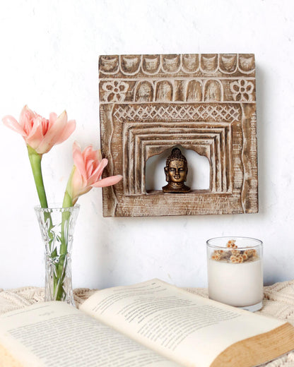 Rahul Candle Holder Carving 