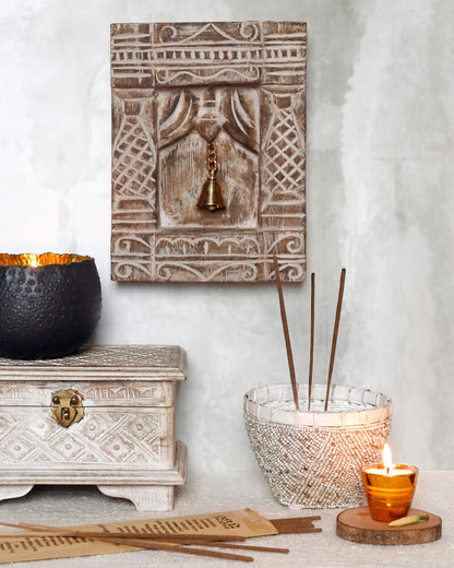 Raju Candle Holder Carving 