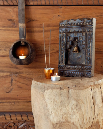 Priya Candle Holder Carving 