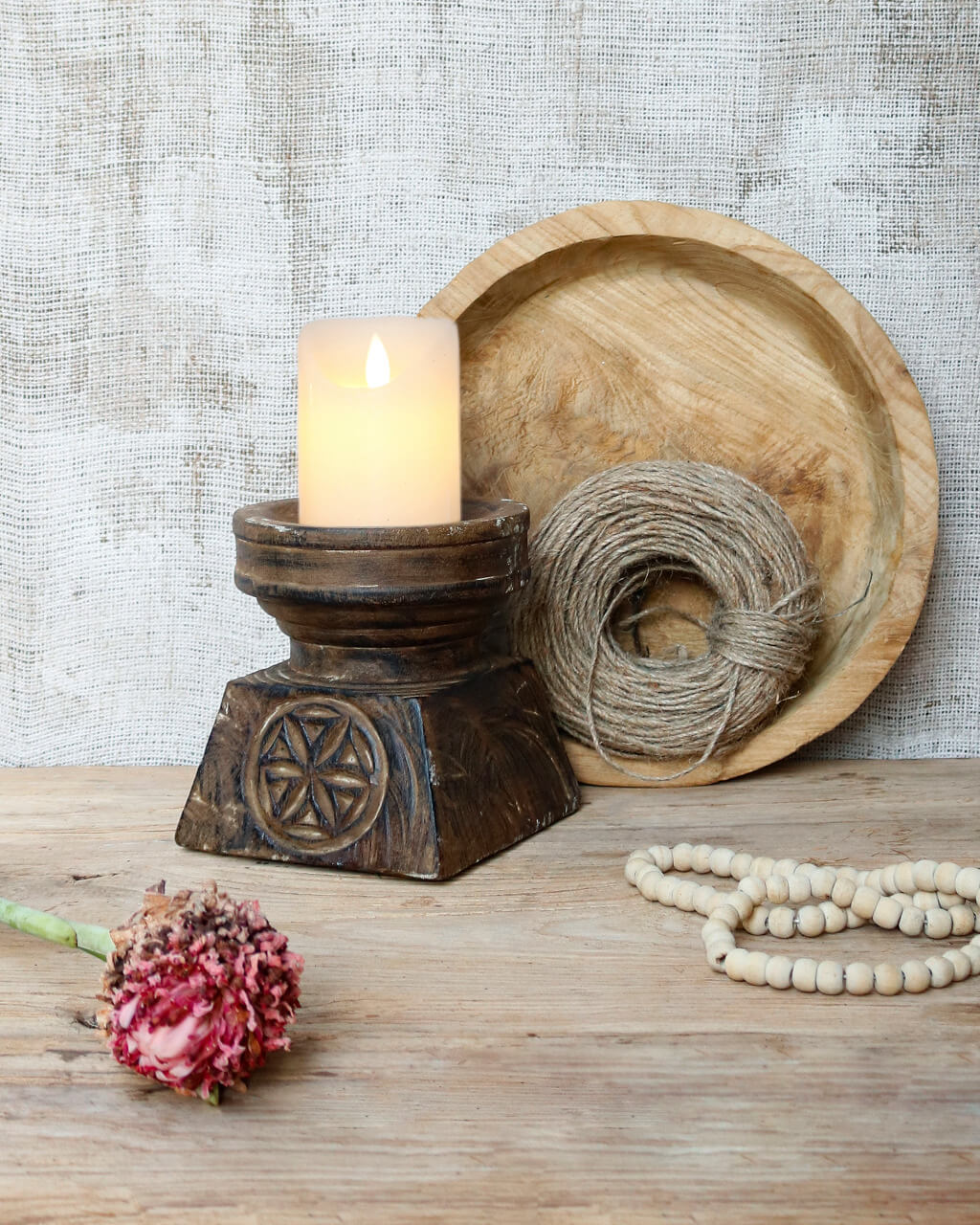 Mohit Candle Holder Round Small