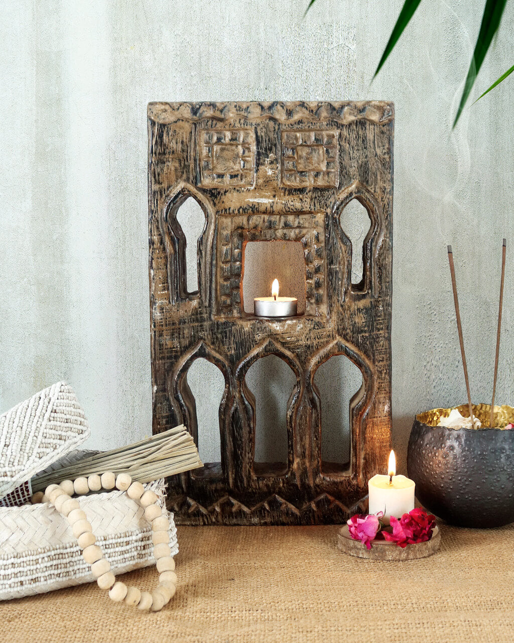 Anjeli Candle Holder Carving