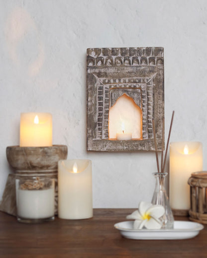 Ravi Candle Holder Carving 