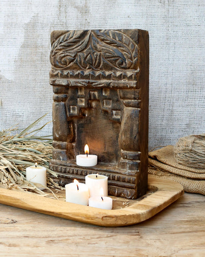 Sanjiv Candle Holder Carving 
