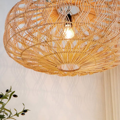 Rheno pendant lamp in natural materials – boho decor by BaliSouk