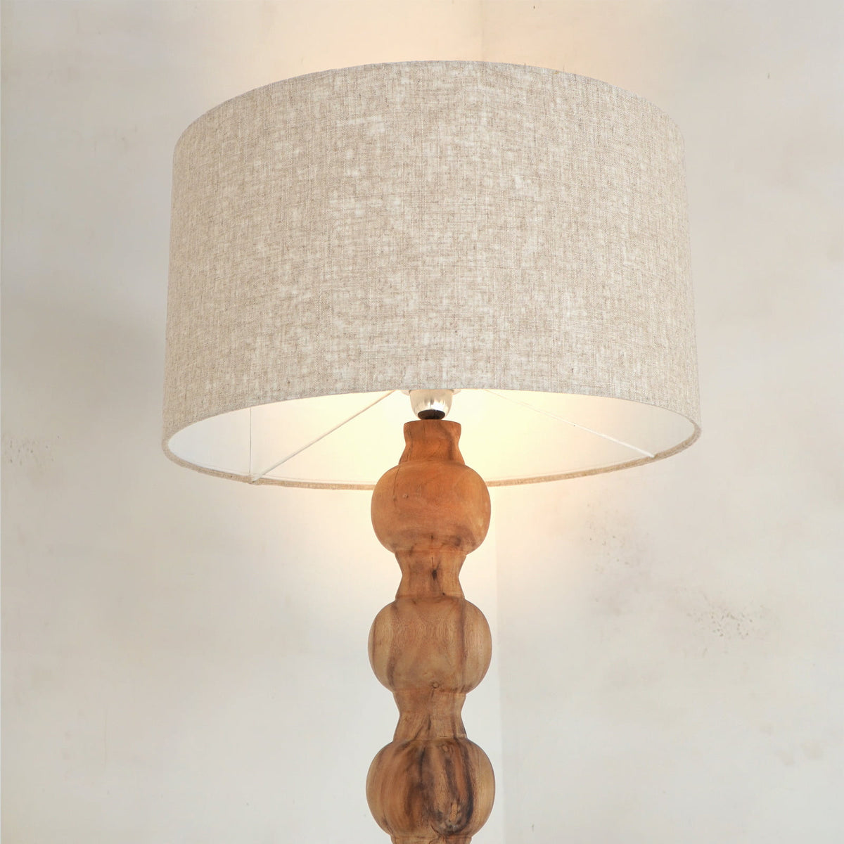 Omeet Standing floor lamp, boho decor handmade by Balinese artisans
