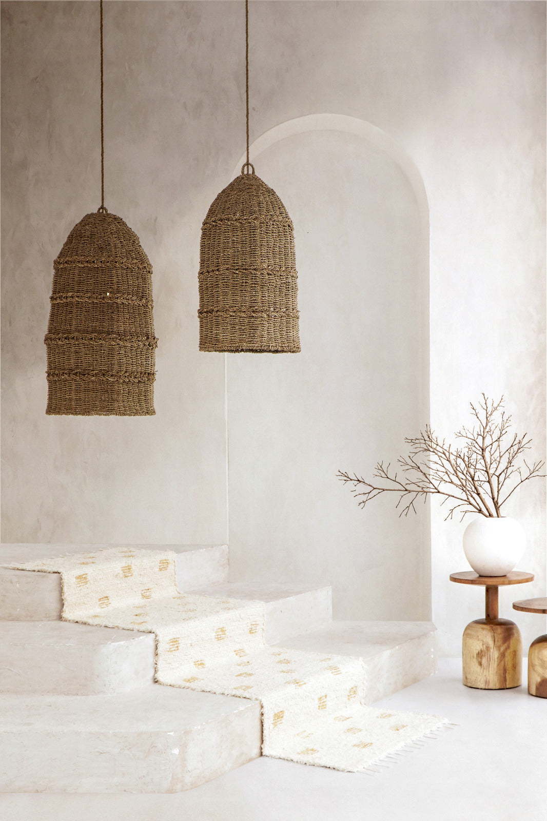 Seagrass pendant lamp Winny – boho decor handcrafted in Bali by BaliSouk