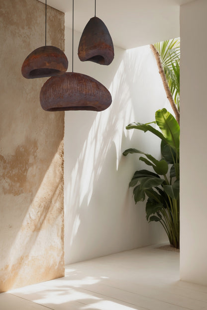 Resin pendant lamp Mater – boho decor handcrafted in Bali by BaliSouk