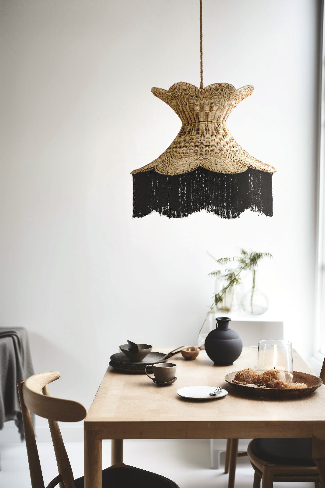 Handmade rattan pendant lamp – the Emily, boho decor made in Bali