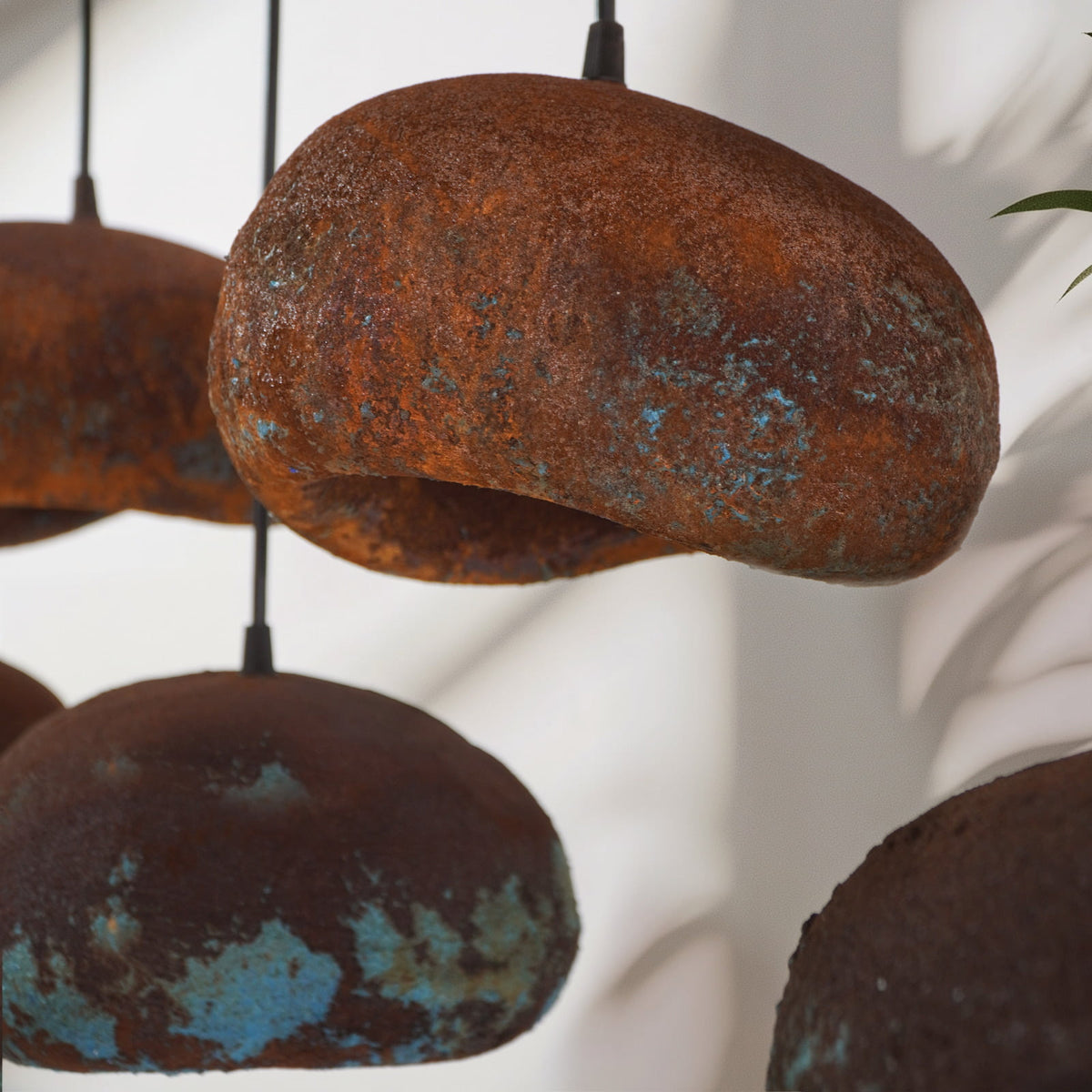 Resin pendant lamp Marko – boho decor, handwoven and handmade in Bali