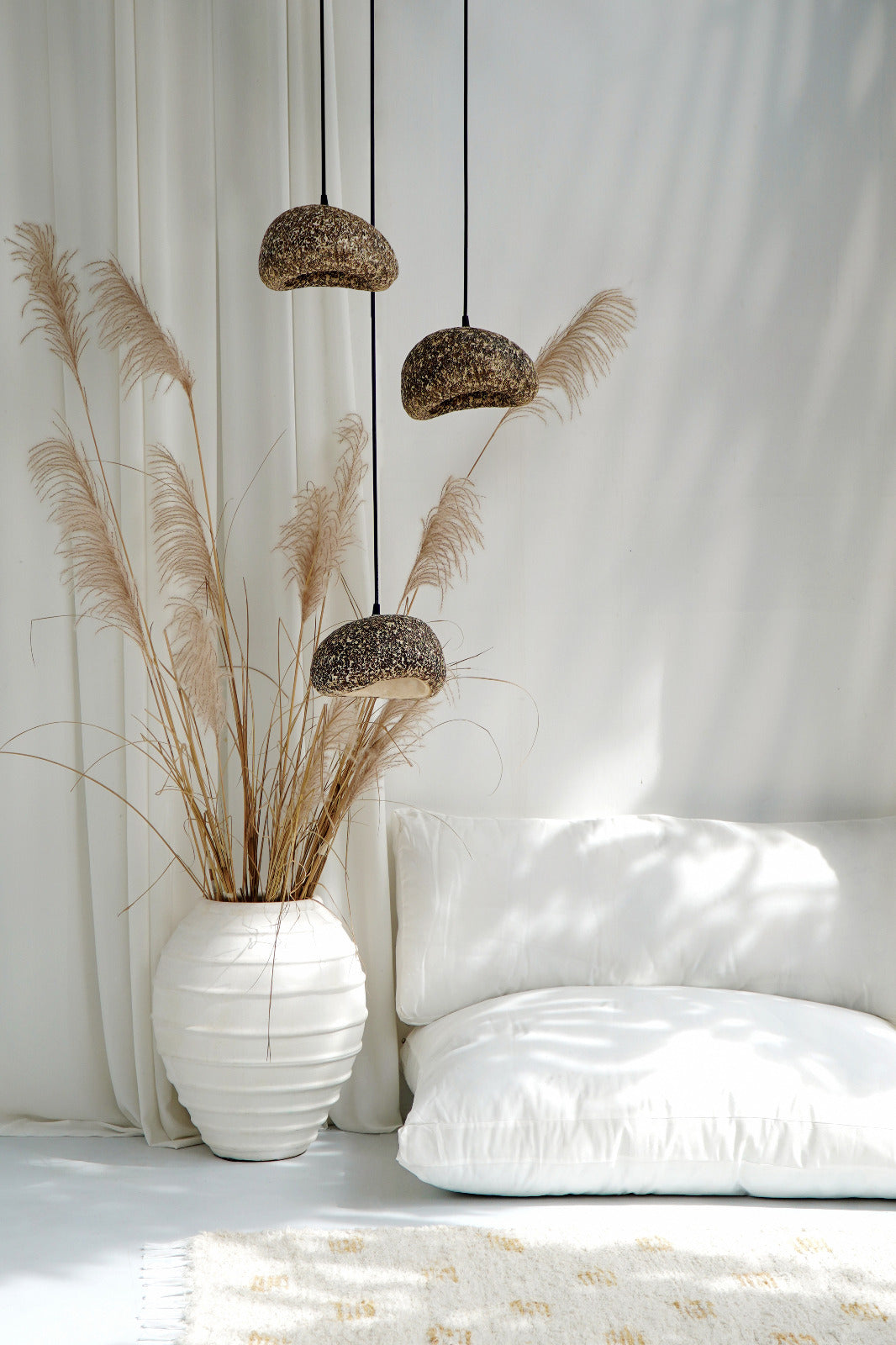 Resin pendant lamp – Malvino – boho decor handmade in Bali by BaliSouk
