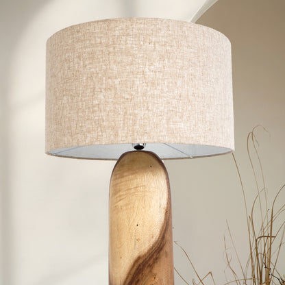 Teak floor lamp – Daiki Standing, natural natural materials in boho style