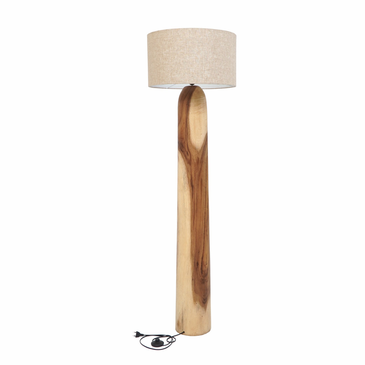 Handcrafted teak floor lamp – Daiki Standing, boho decor from BaliSouk
