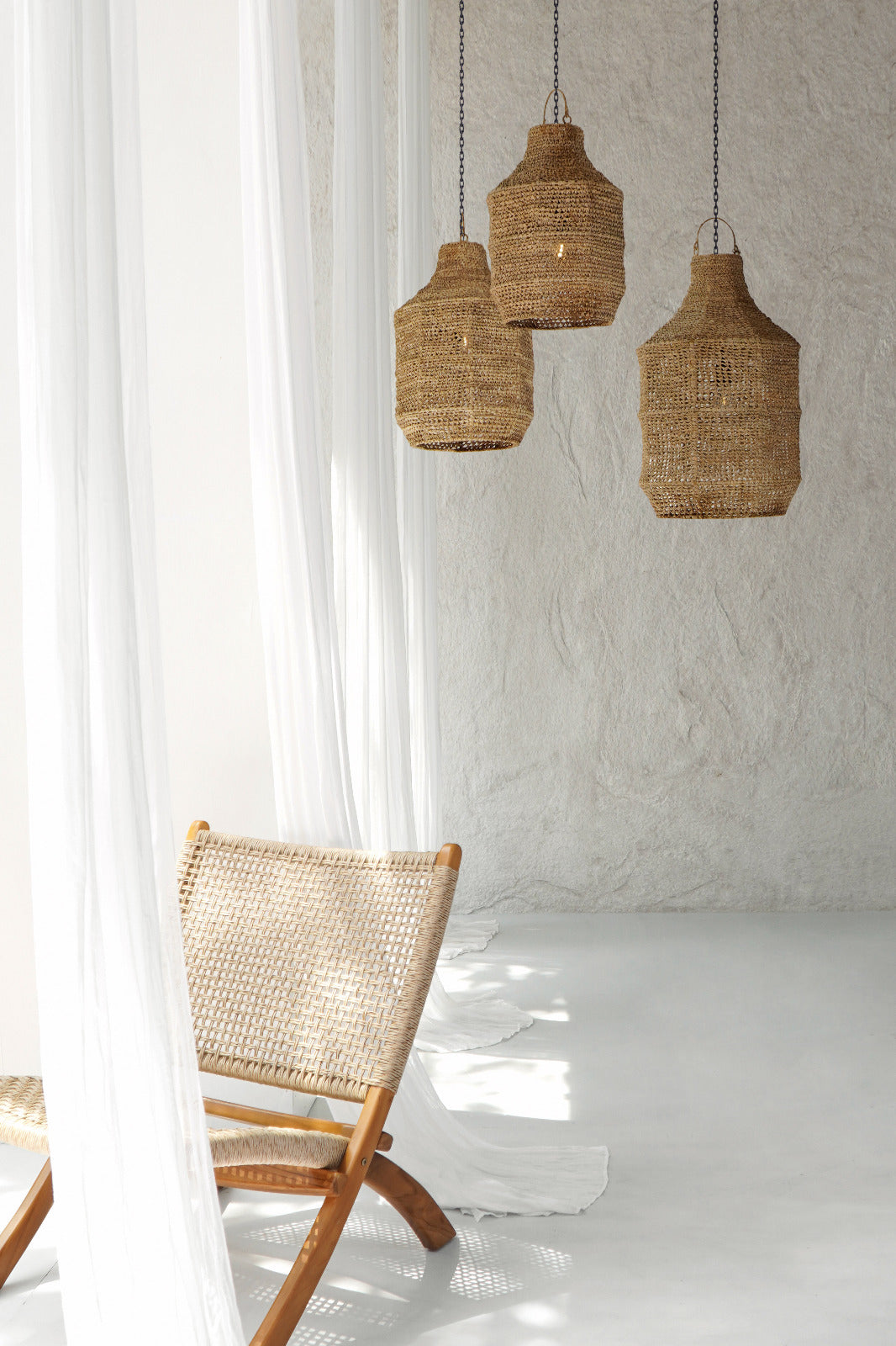 Bali Furniture – Nora Hanging Lamp Set Of Three - Without Chain Without Electric Cable