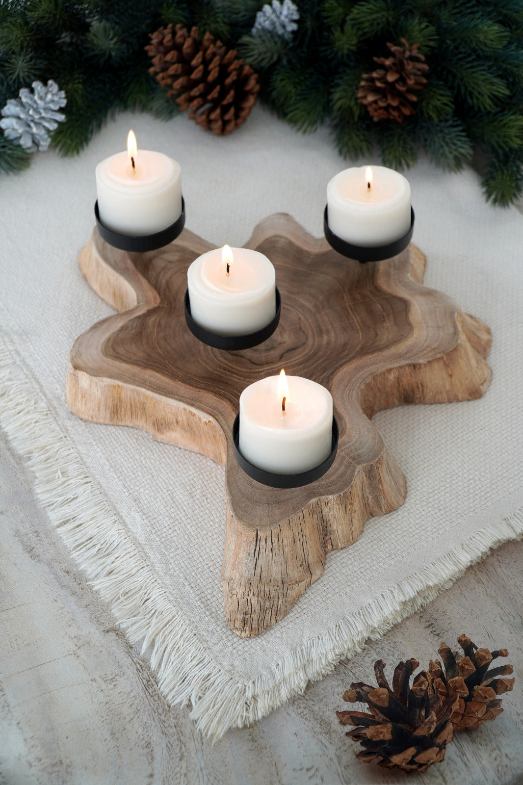 Bali Furniture – Thomson Root Candle Holder With 4 – Thomson Root Candle Holder With 4 brings