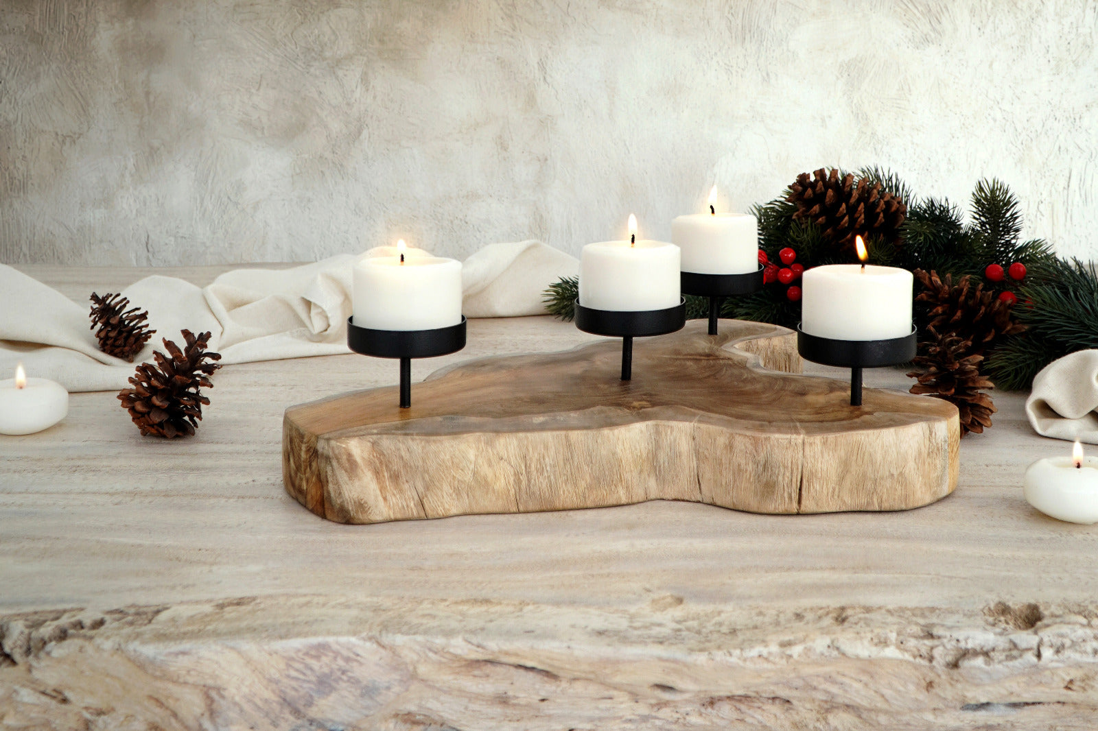 Bali Furniture – Thomson Root Candle Holder With 4