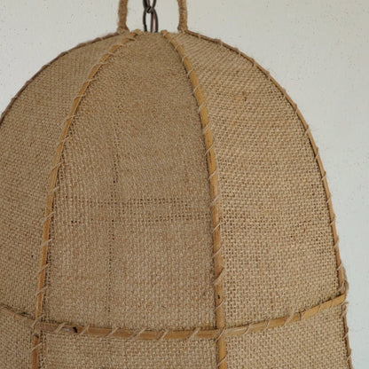 jute hanging lamp Susan – boho decor handcrafted in Bali by BaliSouk (view 2)