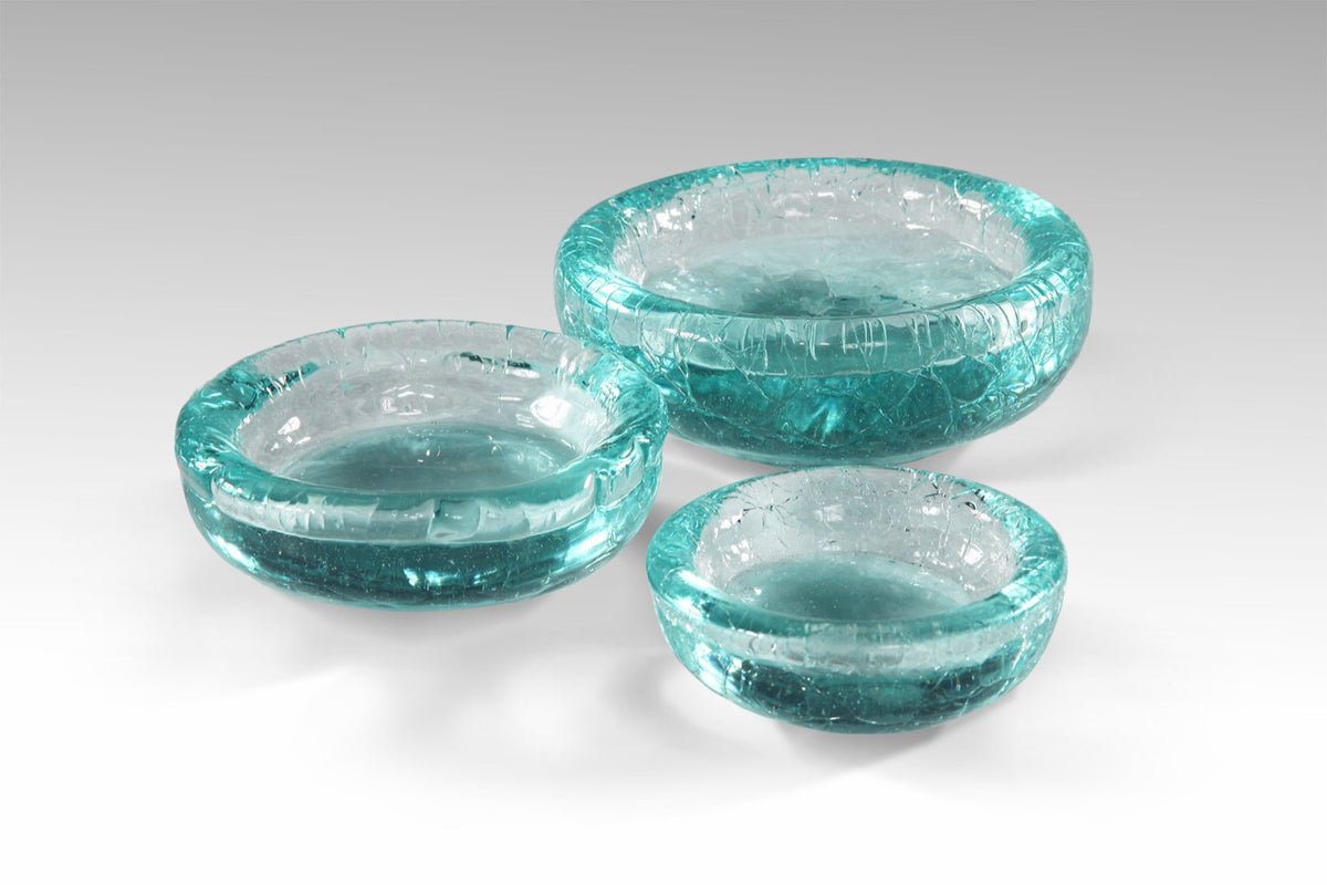 Glass decorative piece – Glass Saucer – boho decor handmade in Bali by BaliSouk